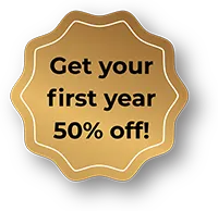 50 off Get your first 50% off